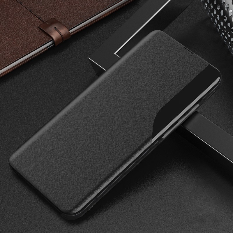 Side Window Flip Cover Stand Leather Phone Case